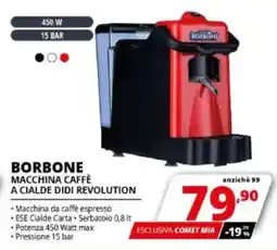 Comet Borbone macchina caffè a cialde didi revolution offerta