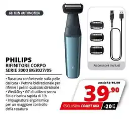 Comet PHILIPS RIFINITORE CORPO SERIE 3000 BG3027/05 offerta