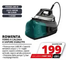 Comet ROWENTA FERRO A CALDAIA A VAPORE DG8627F0 offerta