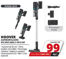 Comet HOOVER ASPIRAPOLVERE RICARICABILE HFG10P offerta