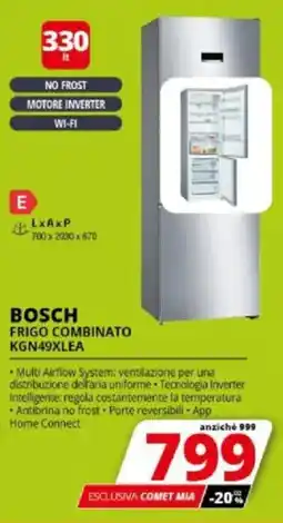 Comet BOSCH FRIGO COMBINATO KGN49XLEA offerta