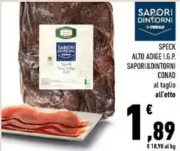 Conad Sapori&dintorni conad speck alto adige i.g.p. offerta