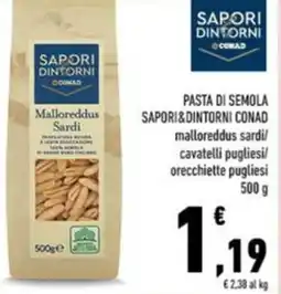 Conad Sapori&dintorni conad pasta di semola offerta