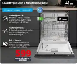 Comet SAMSUNG Lavastoviglie Serie 6 AI DW60DG770B00U1 offerta