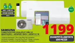 Comet SAMSUNG CLIMATIZZATORE DUALSPLIT CEBU 52 AJ040TXJ2KG + AR50F09C1BHN + AR50F12C1B offerta