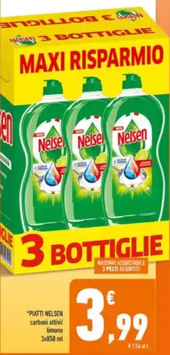 Conad Nelsen piatti carboni attivi limone offerta
