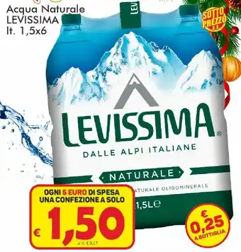 Paghi Poco Levissima Acqua Naturale 1,5x6 lt offerta