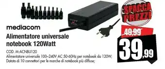Vobis Alimentatore universale notebook 120 watt offerta