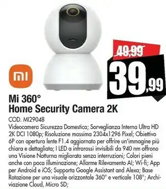 Mi 360 home security camera 2k