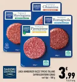 Conad Sapori dintorni conad linea hamburger razze tipiche italiane offerta
