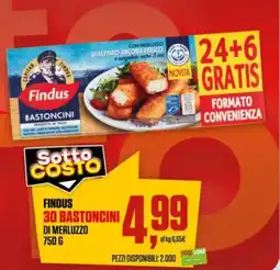 Coop Findus 30 bastoncini di merluzzo offerta