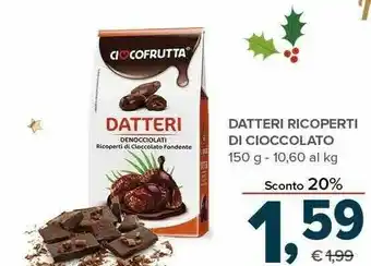 Todis Datteri ricoperti di cioccolato 150 g offerta