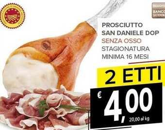 Todis Prosciutto san daniele dop offerta