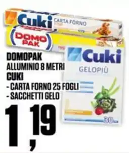 Coop Domopak alluminio 8 metri cuki offerta