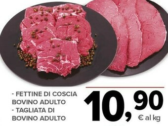 Todis Fettine di coscia bovino adulto offerta