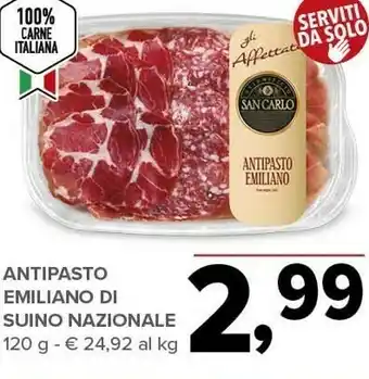 Antipasto emiliano di suino nazionale