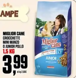 Coop Miglior cane crocchette mini manzo o junior pollo offerta