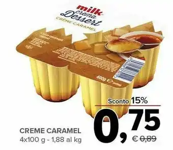 Todis Milk crema caramel dessert offerta