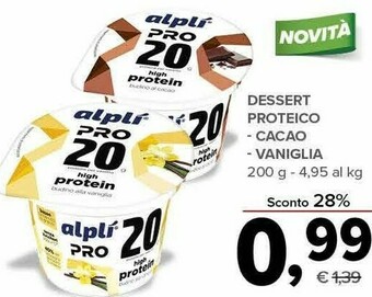 Dessert proteico cacao