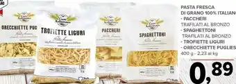 Todis Pasta fresca di grano 100% italiano paccheri offerta