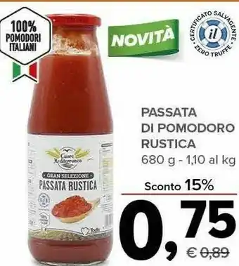 Todis Passata di pomodoro rustica offerta
