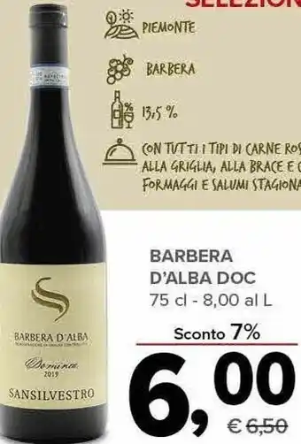 Todis Sansilvestro barbera d'alba doc offerta