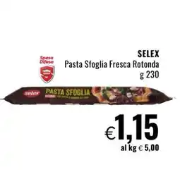 Famila SELEX pasta sfoglia fresca rotonda offerta