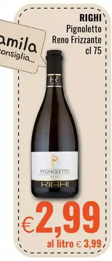 Famila RIGHI Pignoletto Reno Frizzante offerta