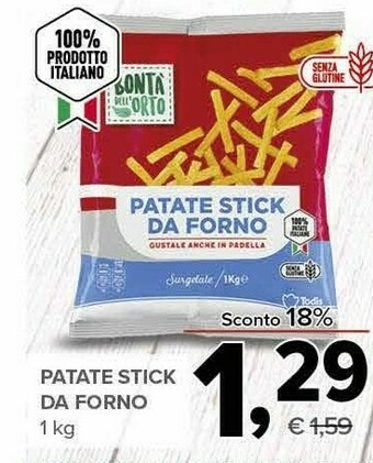 Todis Patate stick da forno offerta