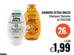 Famila Garnier Ultra Dolce Shampoo/Balsamo offerta