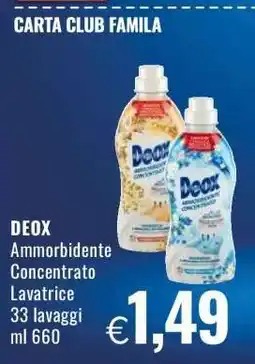 Famila DEOX Ammorbidente Concentrato Lavatrice offerta