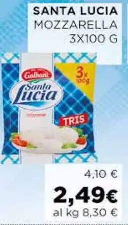 Coop SANTA LUCIA MOZZARELLA 3X100 G offerta