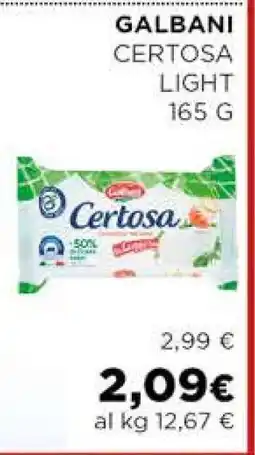 Coop GALBANI CERTOSA LIGHT 165 G offerta