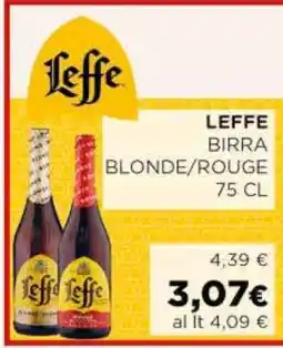 Coop LEFFE BIRRA BLONDE/ROUGE 75 CL offerta