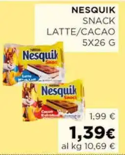 Coop NESQUIK SNACK LATTE/CACAO 5X26 G offerta