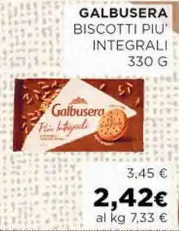 Coop GALBUSERA BISCOTTI PIU' INTEGRALI 330 G offerta