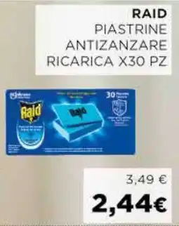 Coop RAID PIASTRINE ANTIZANZARE RICARICA X30 PZ offerta