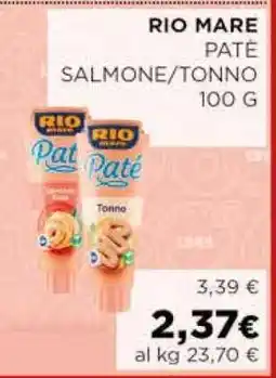 Coop RIO MARE PATÉ SALMONE/TONNO 100 G offerta