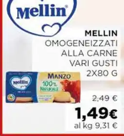 Coop Mellin Omogeneizzati alla Carne Vari Gusti offerta