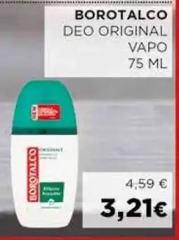 Coop BOROTALCO DEO ORIGINAL VAPO 75 ML offerta