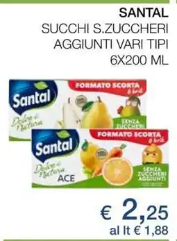 Coop SANTAL SUCCHI S.ZUCCHERI AGGIUNTI VARI TIPI offerta