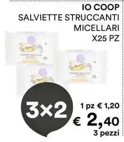 Coop IO COOP SALVIETTE STRUCCANTI MICELLARI offerta