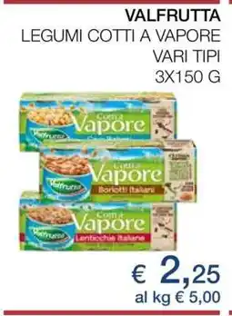 Coop VALFRUTTA LEGUMI COTTI A VAPORE offerta
