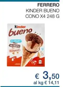 Coop FERRERO KINDER BUENO CONO X4 248 G offerta