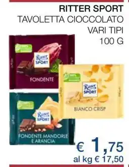 Coop Ritter Sport Tavoletta Cioccolato offerta