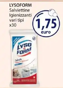 Acqua & Sapone LYSOFORM Salviettine Igienizzanti vari tipi x30 offerta