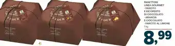 Todis Panettoni linea gourmet - farcito e ricoperto di cioccolato - arancia e cioccolato - farcito al limone 1000 g offerta