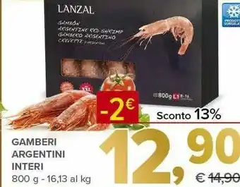 Todis Lanzal gamberi argentini interi offerta
