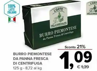 Todis Burro piemontese da panna fresea di centrifuga offerta