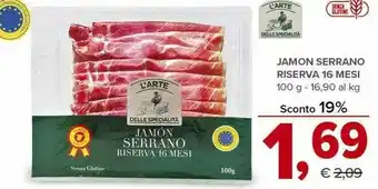 Todis Jamon serrano riserva 16 mesi offerta